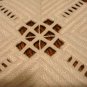Hardanger embroidery doily table mat white excellent vintage hc2882