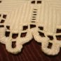 Hardanger embroidery doily table mat white excellent vintage hc2882