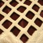 Hardanger embroidery doily table mat white excellent vintage hc2882
