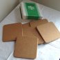Pimpernel Fayreings drink coasters 6 boxed cork backs Lady Slipper PEI vintage hc2886