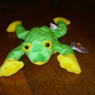 Smoochy the frog 1997 Ty Beanie Baby toy retired mint hc2899