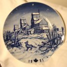 Hutschenreuther 1981 Canada Christmas plate Saskatchewan Winter porcelain hc2907