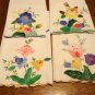 4 Appliqued cotton guest towels 3 mint 1 fine used condition hc2927
