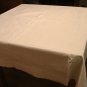 Art Deco cotton jacquard tablecloth white superior vintage 60 inches hc2934