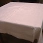Art Deco cotton jacquard tablecloth white superior vintage 60 inches hc2934