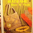 Macrame Start to Finish 1971 instruction magazine vintage hc2946
