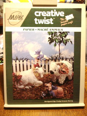 Creative Twist papier mache animals leaflet Cindy Groom Harry vintage hc2949