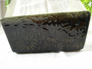 Hull USA planter ceramic daisy motif F17 perfect vintage hc2959