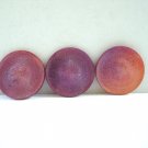 3 Large coat buttons plastic self shank ombre shading vintage hc2966