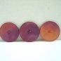 3 Large coat buttons plastic self shank ombre shading vintage hc2966