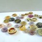 Lot of 28 mixed plastic buttons neutrals 2 and 4 hole vintage hc2968