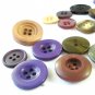 Lot of 35 mixed plastic buttons neutrals vintage hc2970