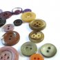 Lot of 35 mixed plastic buttons neutrals vintage hc2970