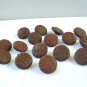 Lot of 16 molded plastic buttons brown chevron vintage hc2975