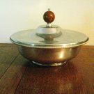 Buenilum 3 piece casserole divided Pyrex liner wood knob mid century vintage hc2977
