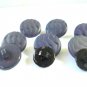 Lot of 7 molded plastic buttons shank back 2 sizes dark smoke vintage hc2984