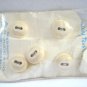 Lot of 5 molded plastic buttons 2 hole ivory Lady Fashion on card vintage hc2985