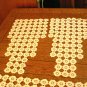 5 Pc set hairpin lace doilies antimacassar buffet dresser white vintage hc3005