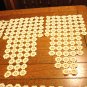 5 Pc set hairpin lace doilies antimacassar buffet dresser white vintage hc3005