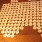 5 Pc set hairpin lace doilies antimacassar buffet dresser white vintage hc3005