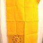 Tulip Time in Bowral embroidery stamped linen towel orange threadwork hem unused vintage hc3006