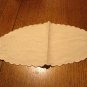 Oval Victorian bread tray liner or table mat linen whitework pear applique hc3010