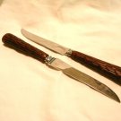 Westall Richardson steak knives stainless faux stag Bakelite handles vintage hc3222