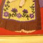Embroidered boucle picture Mary and her lambs framed AL1035