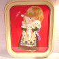Embroidered boucle picture Mary and her lambs framed AL1035