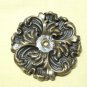 2 Vintage larger stamped brass door drawer pulls with faceplates and screws hc3228