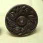 2 Vintage larger stamped brass door drawer pulls with faceplates and screws hc3228