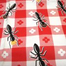 Kay Dee picnic chef's pron with ants burger red white check pre-owned hc3242