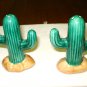 Ceramic cacti cactus salt pepper shakers perfect vintage hc3248