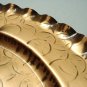 Fantasy Copperware large tray hammered copper fluted rim hanging loop mid century hc3253