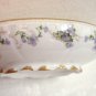 Limoges Havilland porcelain serving dish Ch. Field purple flowers gold excellent France hc3257