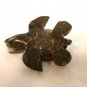 Tiny polished stone sea turtle figurine swimming pose hc3263