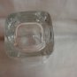 Heavy shot glass with pewter bat emblem on side hc3267