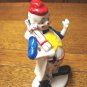 Flambro cold painted clown figurine red hat and umbrella porcelain vintage hc3275