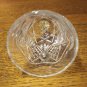 Pressed clear glass bell glass clapper 5.75 inches hexagonal handle vintage hc3282