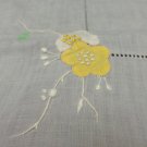 Handkerchief linen tablecloth Madeira embroidery applique baby blue vintage hc3324