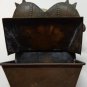 Double horses heads copper match holder safe or key keeper early American hc3330