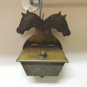 Double horses heads copper match holder safe or key keeper early American hc3330