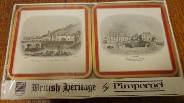 Pimpernel British Heritage drink coasters Scenes of Bath boxed set of 6 mint vintage hc3333