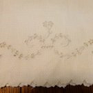 Antique towel whitework embroidered huck linen hand guest hc3334