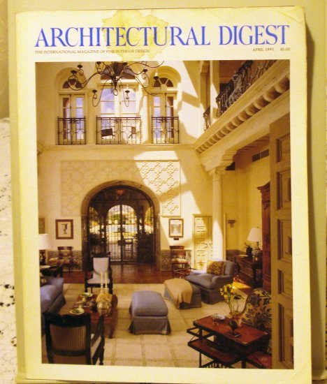Architectural Digest April 1991 back issue Hudson River Valley vintage hc3337