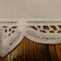 Battenburg lace on white cotton place mat or tray liner vintage hc3357
