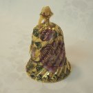 Gold and roses elegant caviar beading enameling bell vintage hc3379