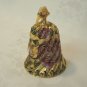 Gold and roses elegant caviar beading enameling bell vintage hc3379