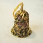 Gold and roses elegant caviar beading enameling bell vintage hc3379