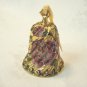Gold and roses elegant caviar beading enameling bell vintage hc3379